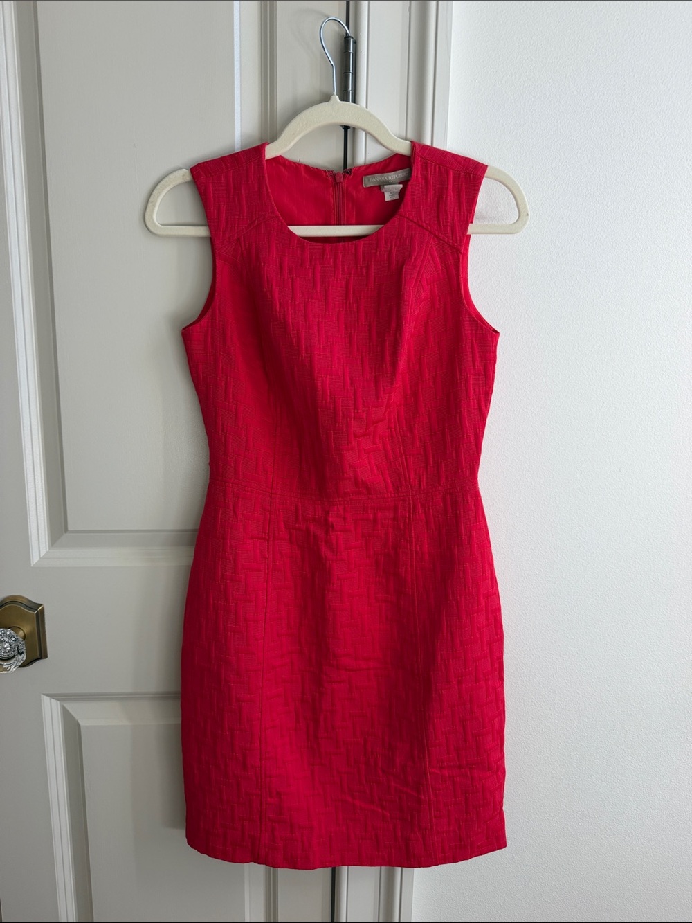 Banana Republic Factory Sleeveless Hot Pink Sheath Dress